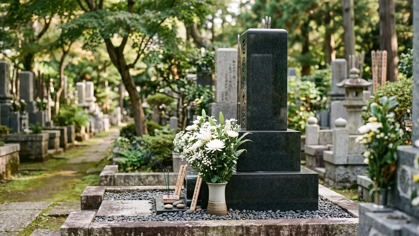 花を供えたお墓