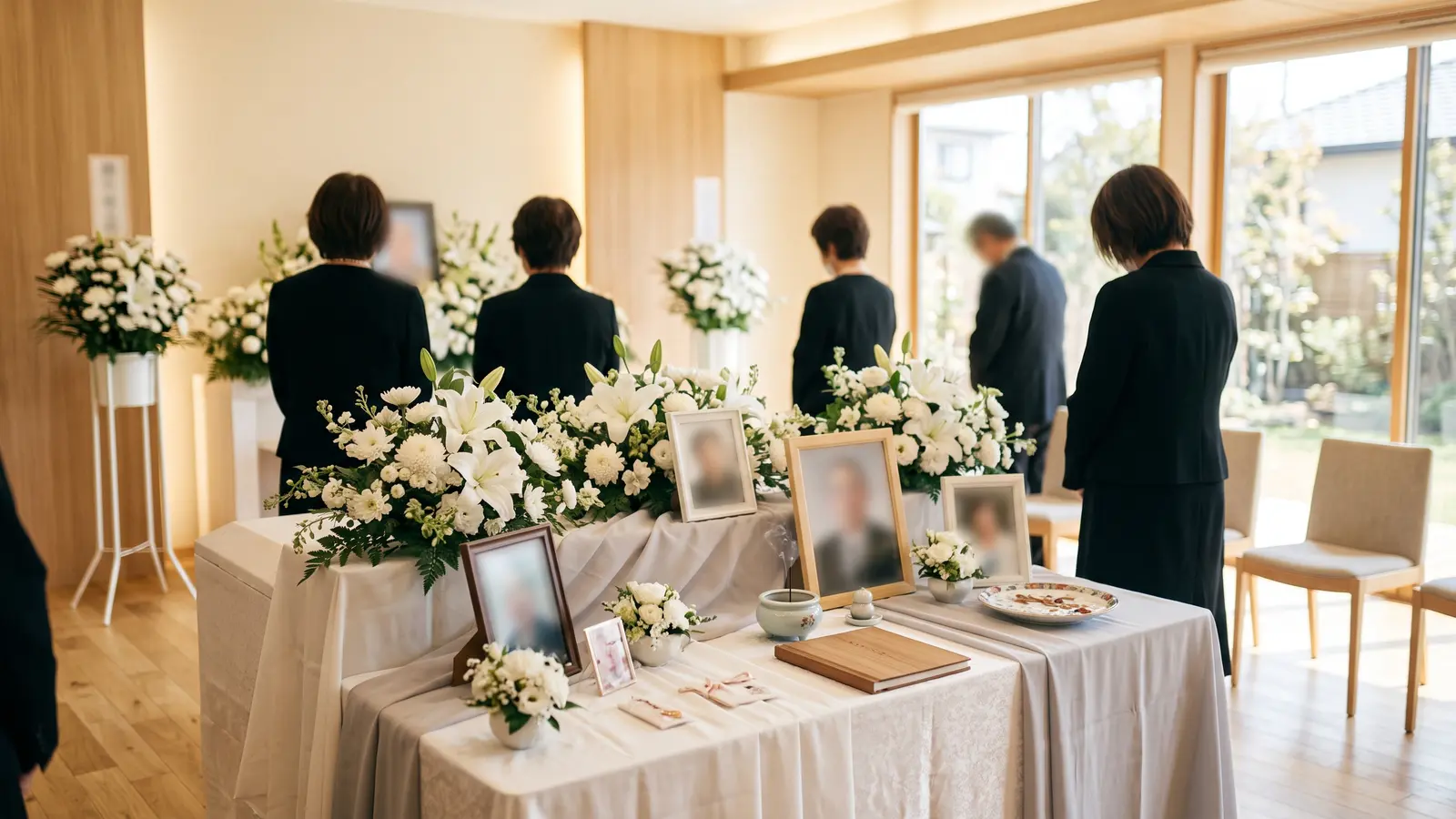 お別れの会の花